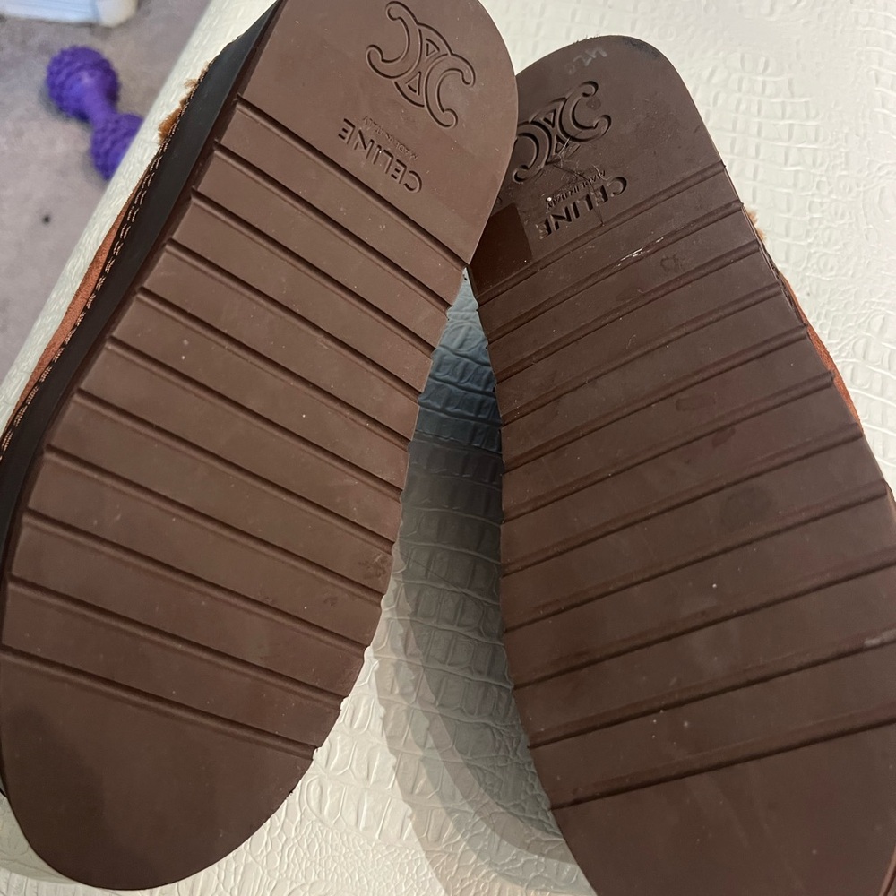 Celine Dana wedge mule suede 40 9 - Picture 7 of 8